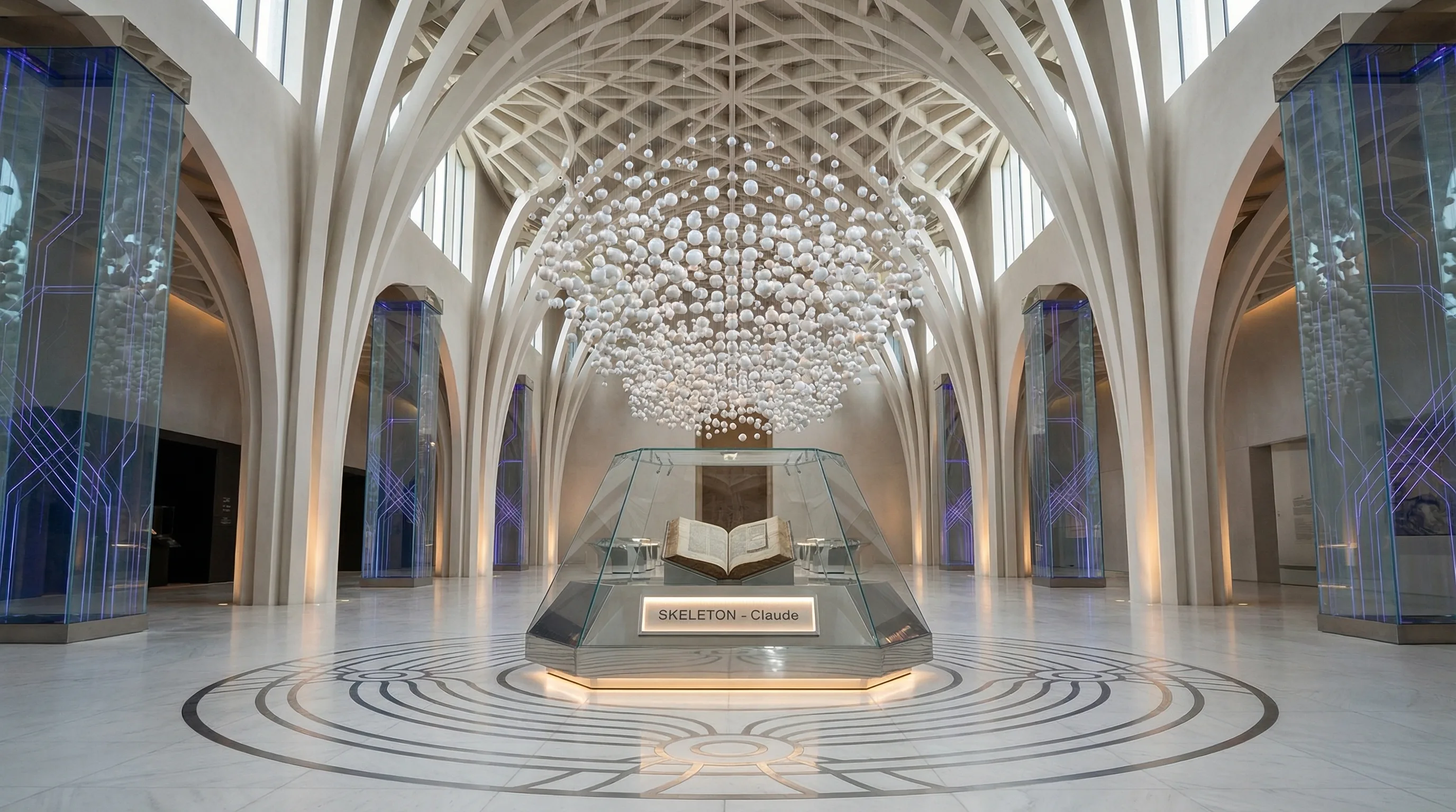 Sala Ossatura con la teca centrale